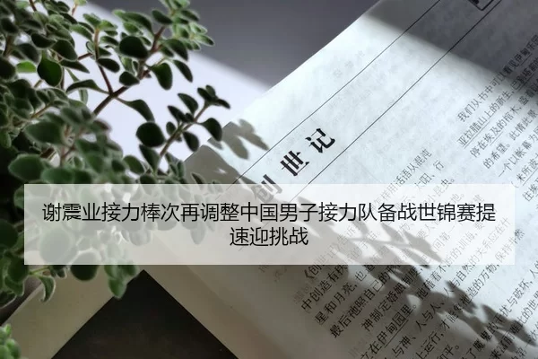 谢震业接力棒次再调整中国男子接力队备战世锦赛提速迎挑战