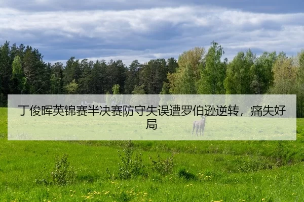 丁俊晖英锦赛半决赛防守失误遭罗伯逊逆转，痛失好局